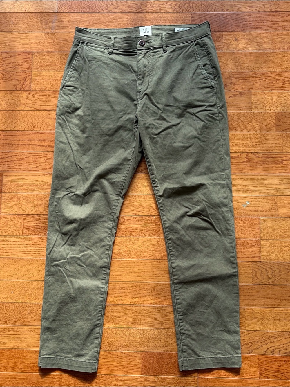 Flint and Tinder Chino Athletic Tapered Fit Pants Olive Green